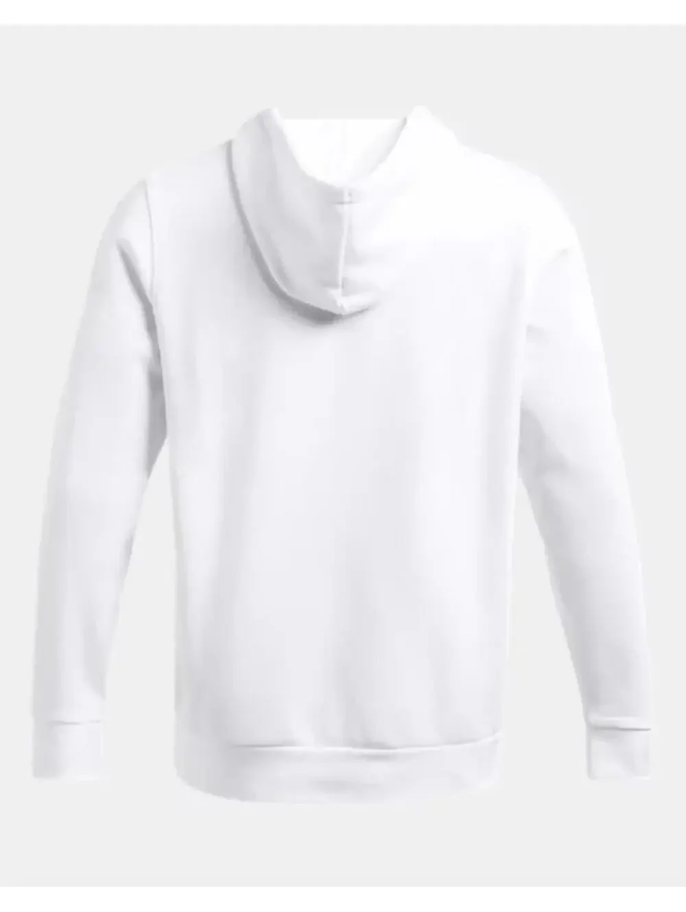(C241) Under Armour Icon Fleece Men's Pullover Hoodie White Black Logo Large